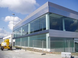 Detalle del acabado de la fachada